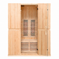 Infrared Home Sauna Room for 2 Persons Sauna Spa Room Hemlock Wood Infrared Sauna Cabin Dry Sauna with Full Spectrum Radiator, LED Light, Bluetooth, MP3, USB (2 Person Sauna Room)