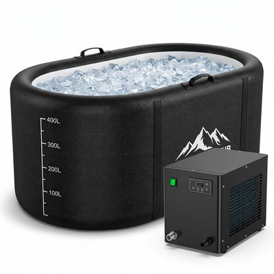Inflatable Cold Plunge Tub Built for Athletic Recovery, 248 Gallon Capacity, 1HP Chiller, WiFi Control