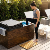 Cold Plunge Tub Built to Cool to 33°F, Built-In Compressor, Ozone Disinfection, Weatherproof Design — Lifestyle