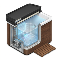 Cold Plunge Tub Built to Cool to 33°F, Built-In Compressor, Ozone Disinfection, Weatherproof Design — How It Works